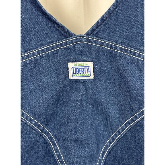 Liberty Mens Blue Denim Overalls Workwear Size 42x30 Utility Farmer Country - Picture 4 of 7
